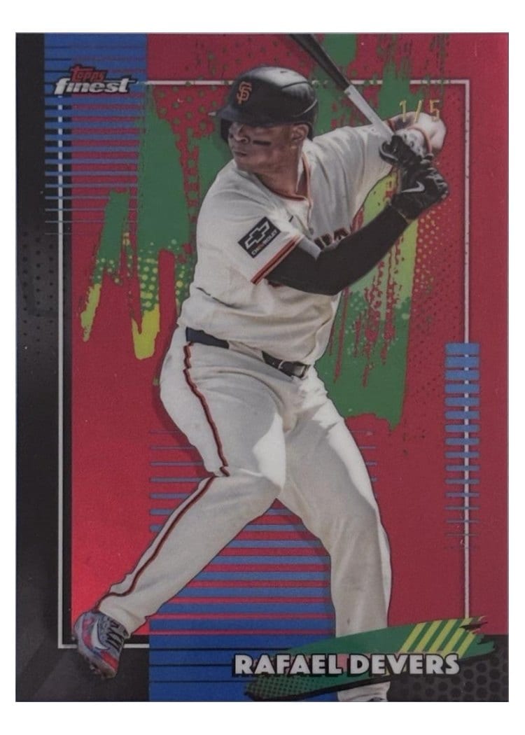 2026 Topps Finest Rafael Devers Red Refractor #19 card