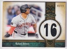 2026 Topps Tier One Jersey Number Relics Rafael Devers #JNR-RD card