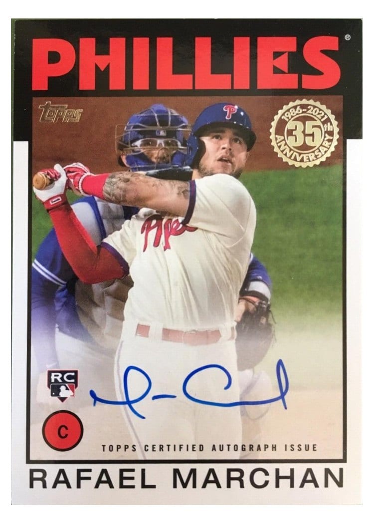 2021 Topps Update 1986 Topps Autographs Rafael Marchan #86B-RM card