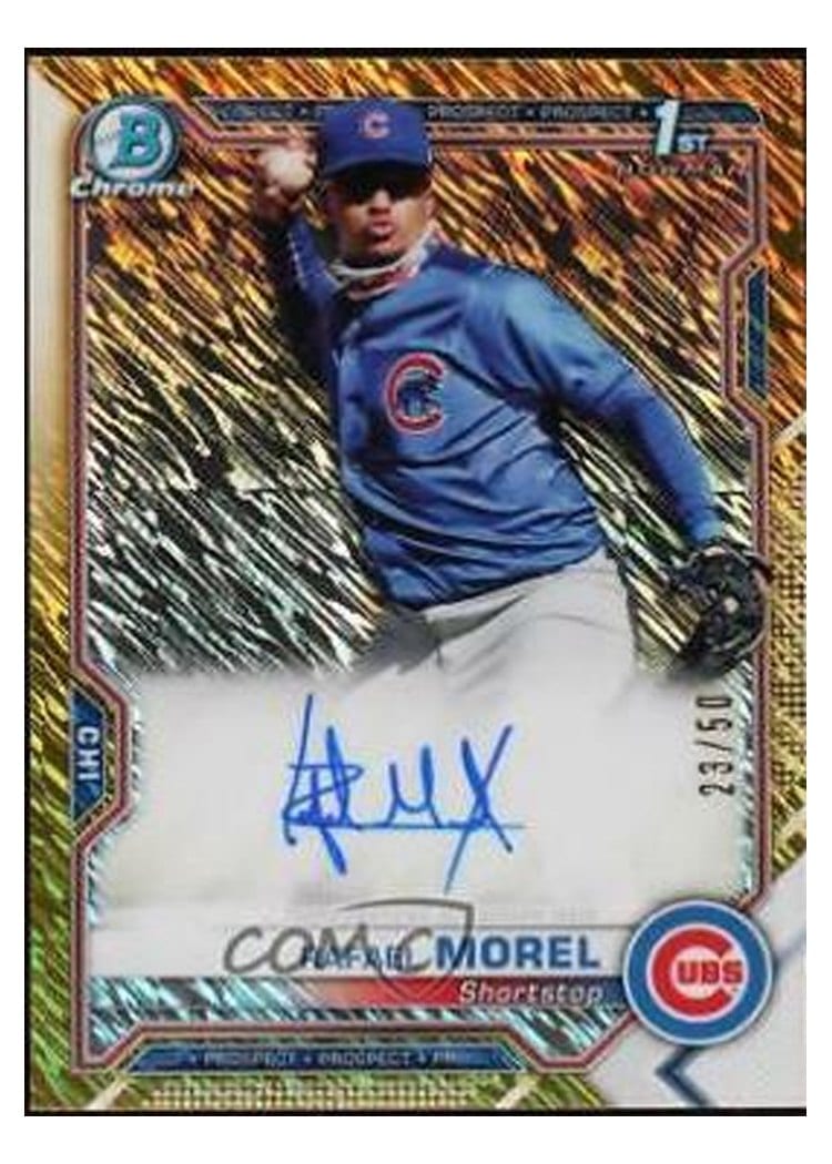 2021 Bowman Chrome Prospect Autographs Rafael Morel #CPA-RM card