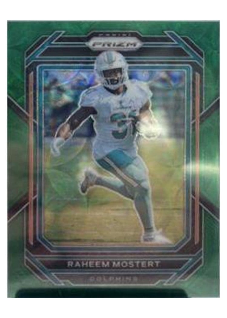 2022 Panini Prizm Base Set Raheem Mostert Green Scope #179 card