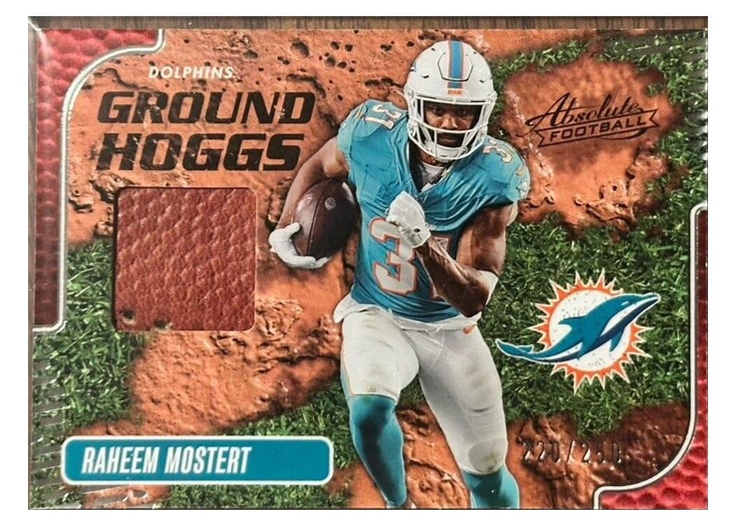 2024 Panini Absolute Ground Hoggs Materials Raheem Mostert #GHM-RMT card