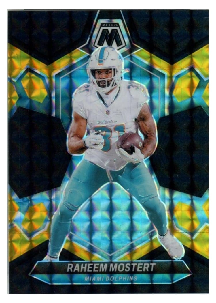 2024 Panini Mosaic Base Set Raheem Mostert #136 card