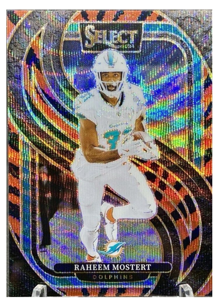 2024 Panini Select Base Set Raheem Mostert Tiger Prizm #188 card