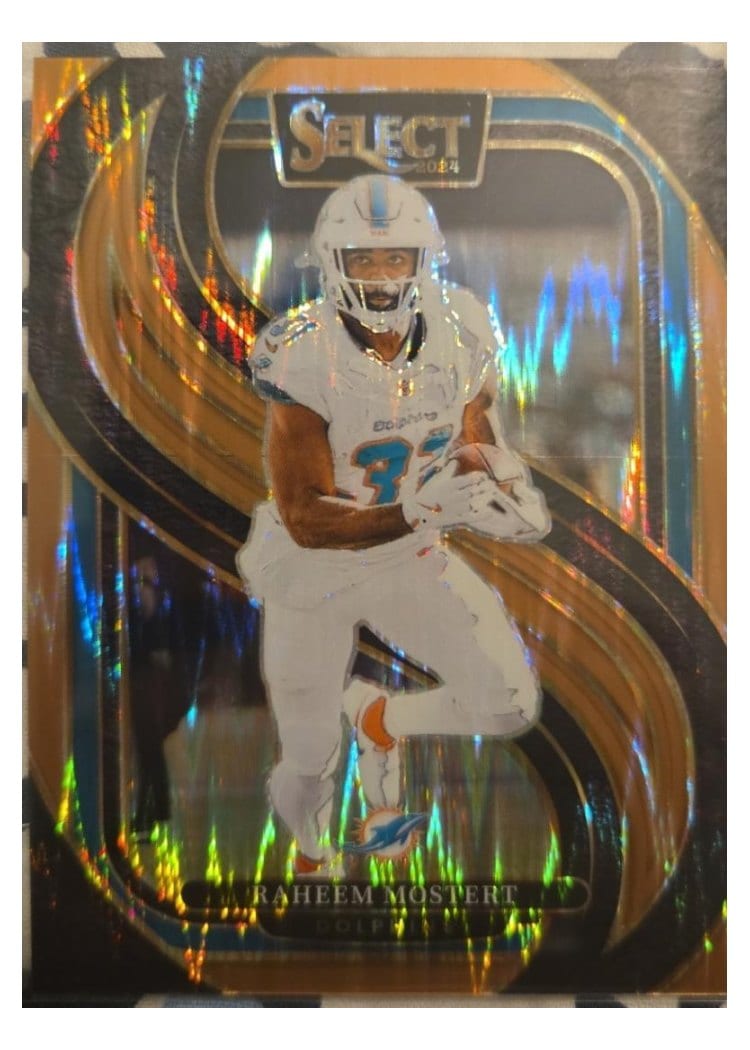 2024 Panini Select Base Set Raheem Mostert Copper Prizm Shock #188 card