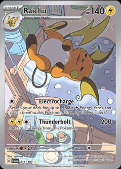 2023 Paldea Evolved Raichu #211 card