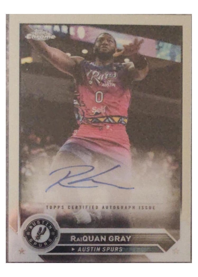 2023-24 Topps G League Chrome Autographs RaiQuan Gray #AC-RG card