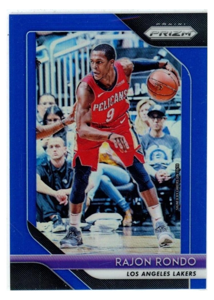 2018-19 Panini Prizm Base Set Rajon Rondo #36 card