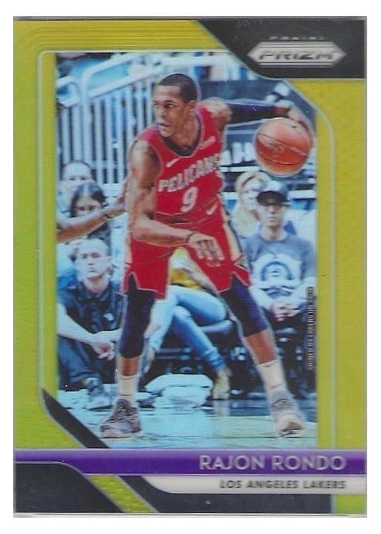 2018-19 Panini Prizm Base Set Rajon Rondo #36 card