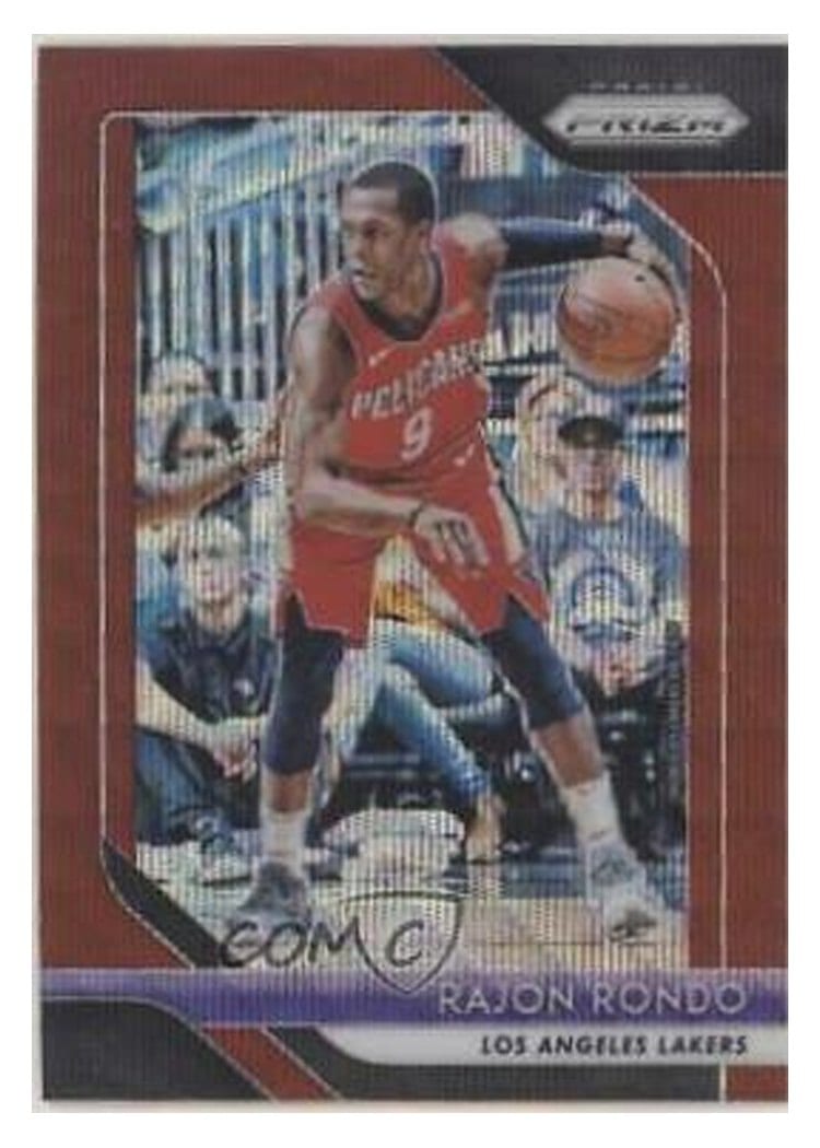 2018-19 Panini Prizm Base Set Rajon Rondo #36 card