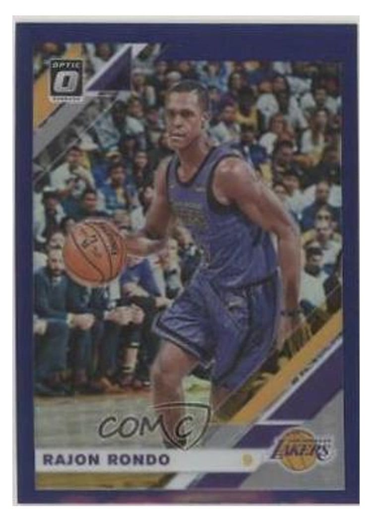 2019-20 Donruss Optic Base Set Rajon Rondo Purple #100 card