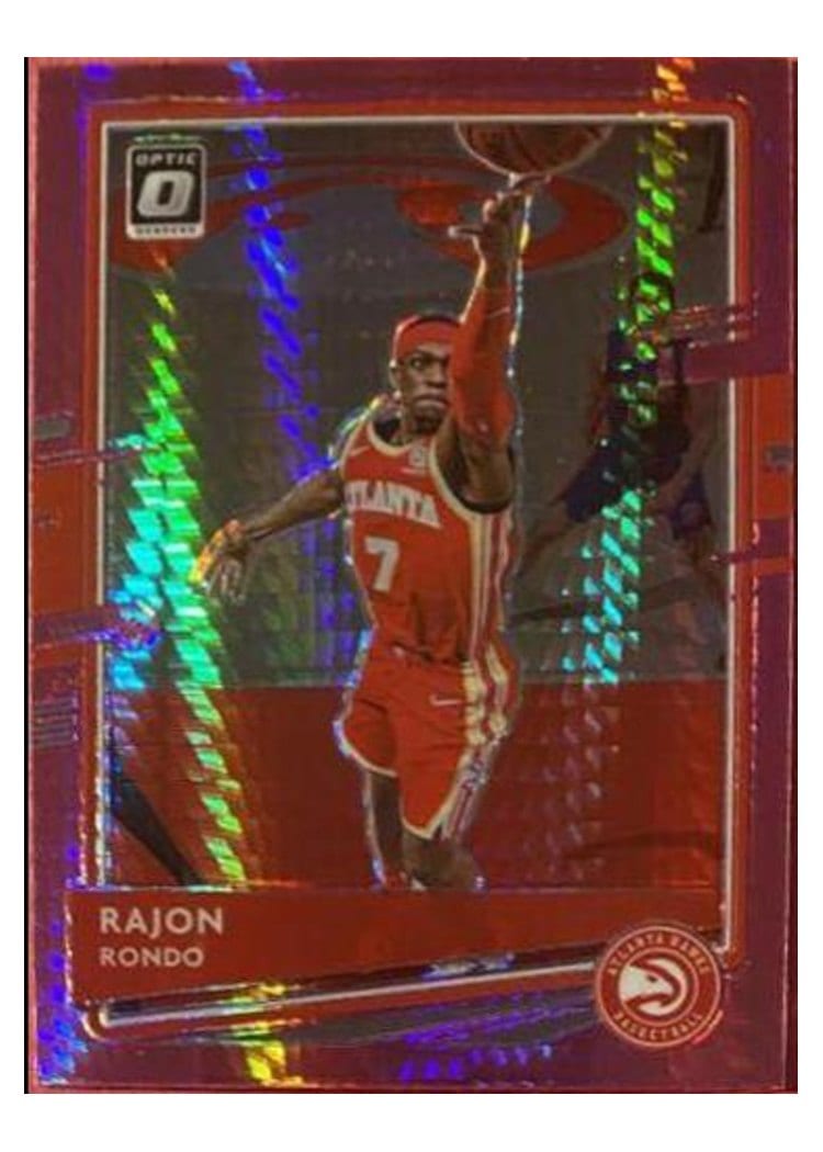 2020-21 Donruss Optic Base Set Rajon Rondo Hyper Pink #107 card
