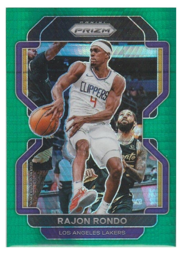 2021-22 Panini Prizm Base Set Rajon Rondo #104 card