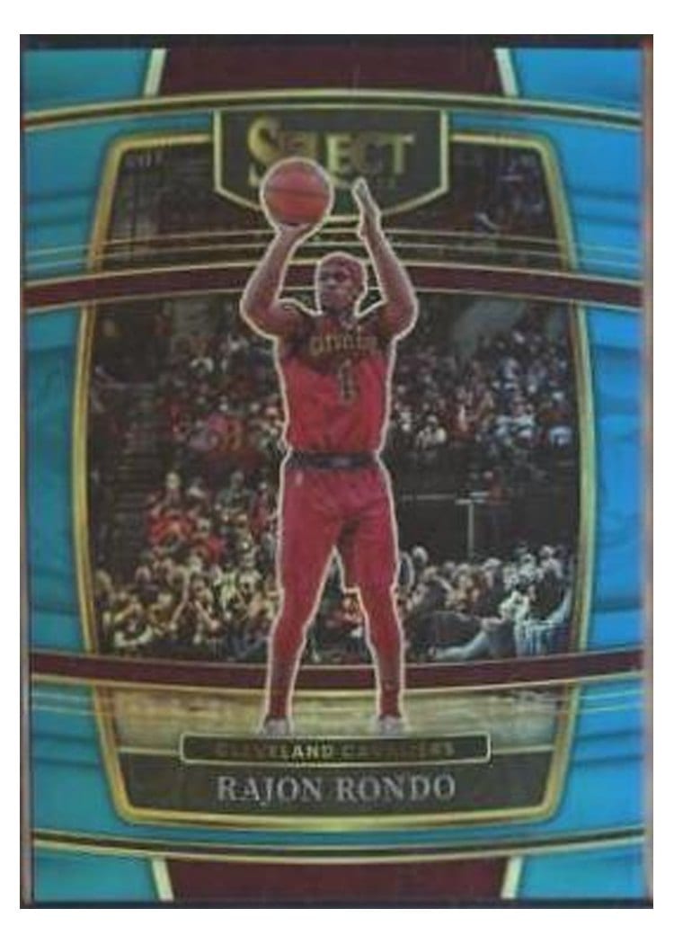 2021-22 Panini Select Base Set Rajon Rondo Light Blue Prizm #34 card