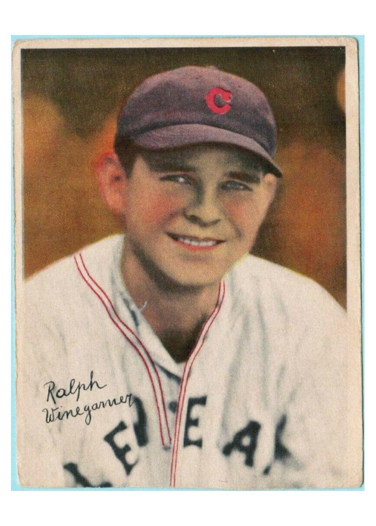 1936 R312 Ralph Winegarner card