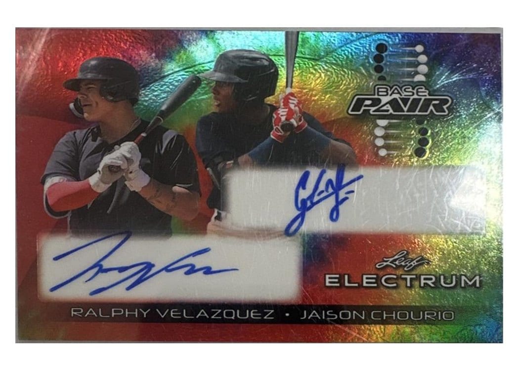2024 Leaf Electrum Baseball Base Pair Ralphy Velazquez / Jaison Chourio #BP-19 card