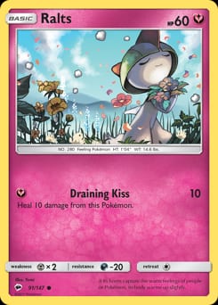 Ralts Burning Shadows card