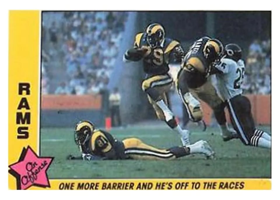 1985 Fleer Team Action Rams One More Barrier... #40 card