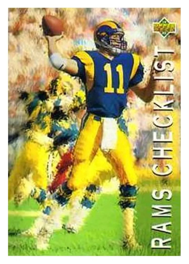 1993 Upper Deck Rams Checklist #85 card