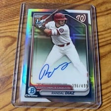 2024 Bowman Draft Chrome Prospect Autographs Randal Diaz #CPA-RD card