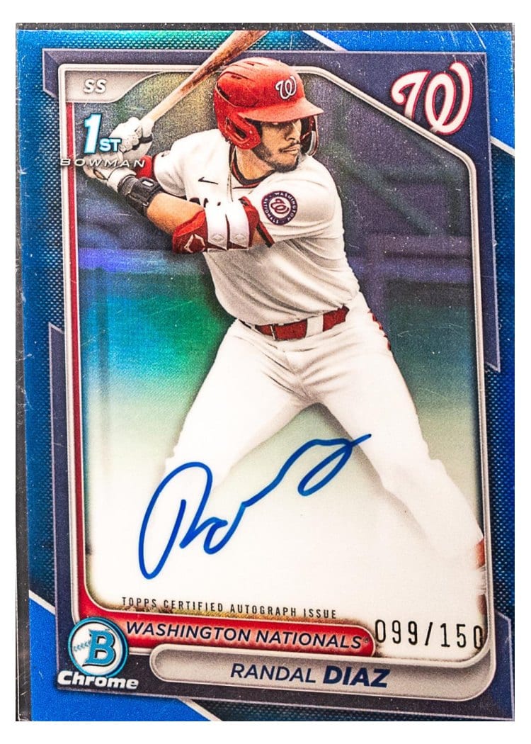 2024 Bowman Draft Chrome Prospect Autographs Randal Diaz #CPA-RD card