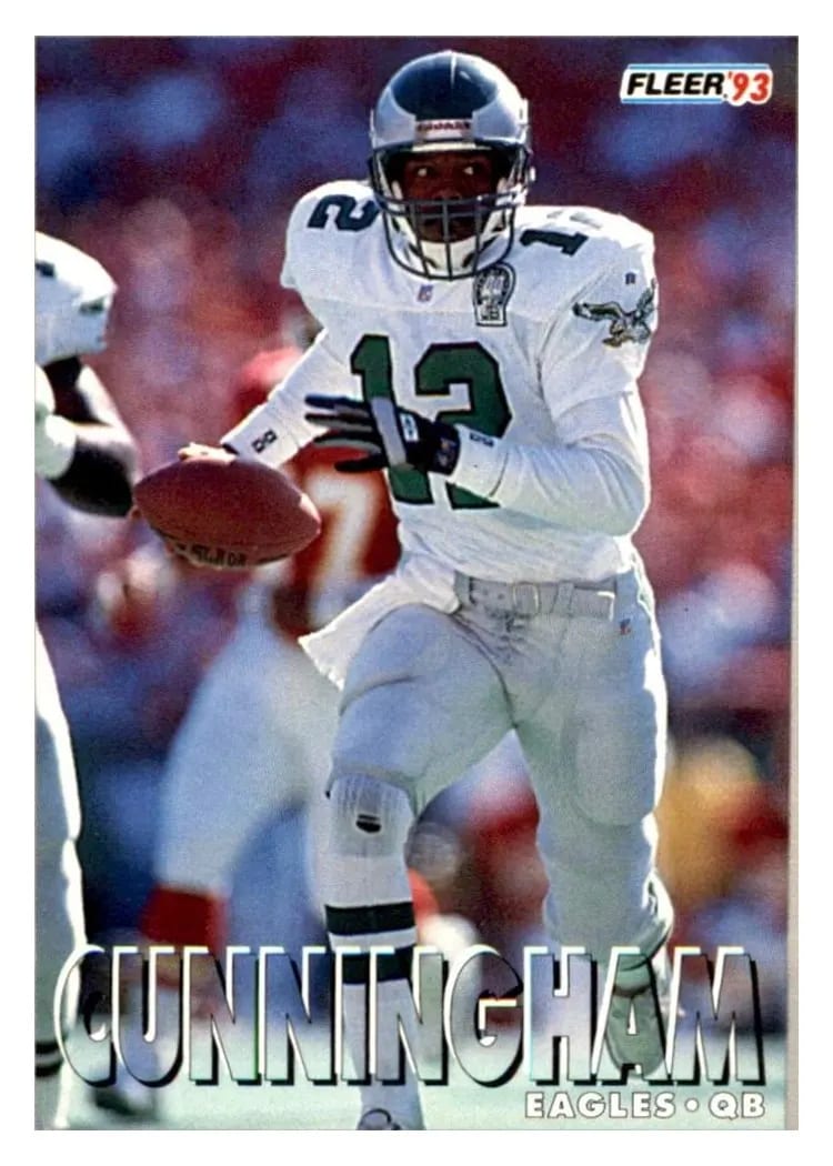 1993 Fleer Shell FACT Randall Cunningham #82 card
