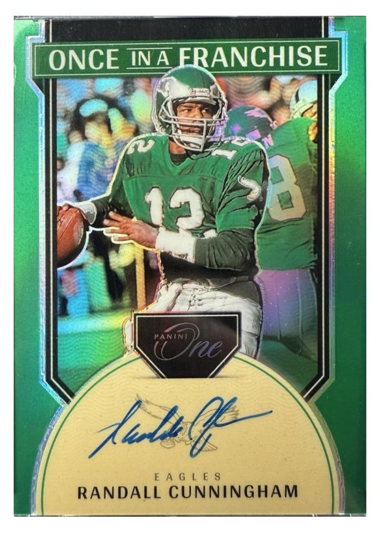 2024 Panini One Once in a Franchise Autographs Randall Cunningham #336 card