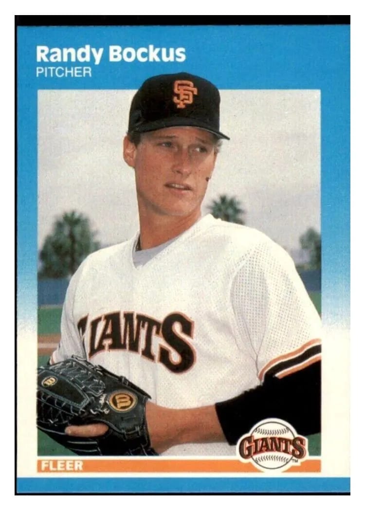 1987 Fleer Update Randy Bockus #U-6 card