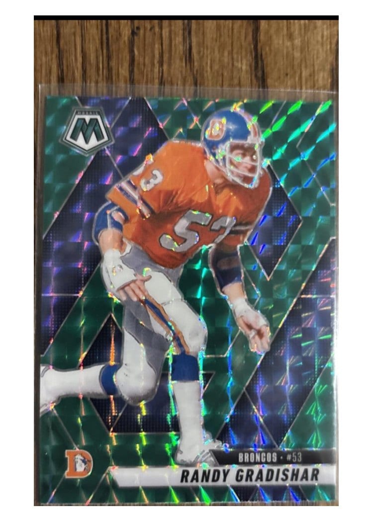 2025 Panini Mosaic Base Set Randy Gradishar Green Sparkle #178 card