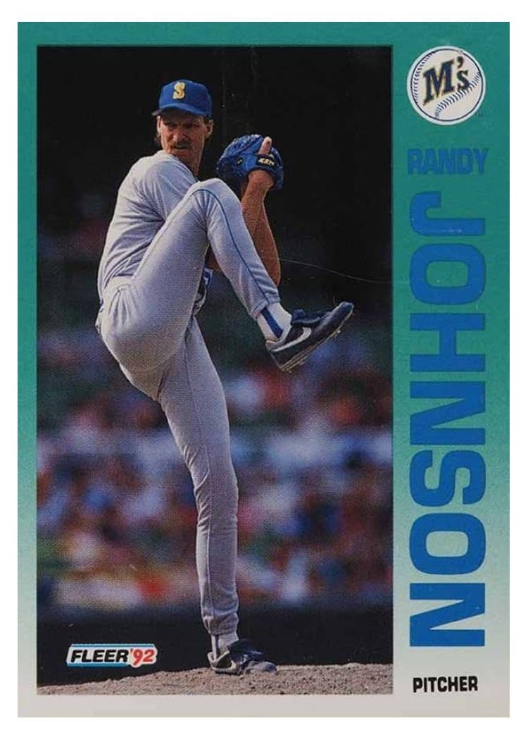 1992 Fleer Base Set Randy Johnson #283 card