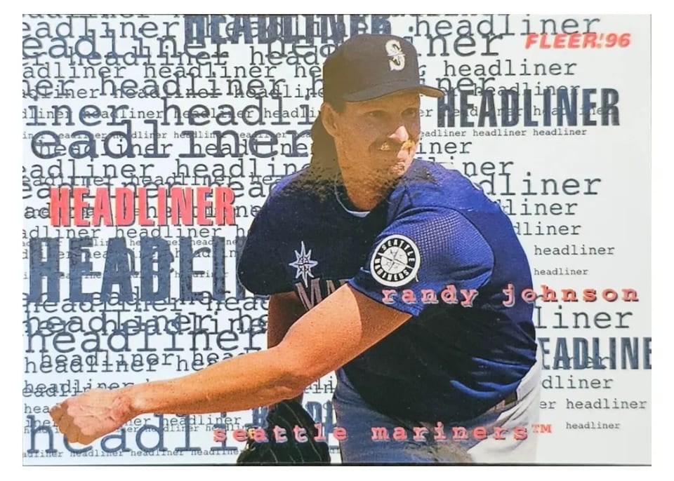 1996 Fleer Update Headliners Randy Johnson #9 card