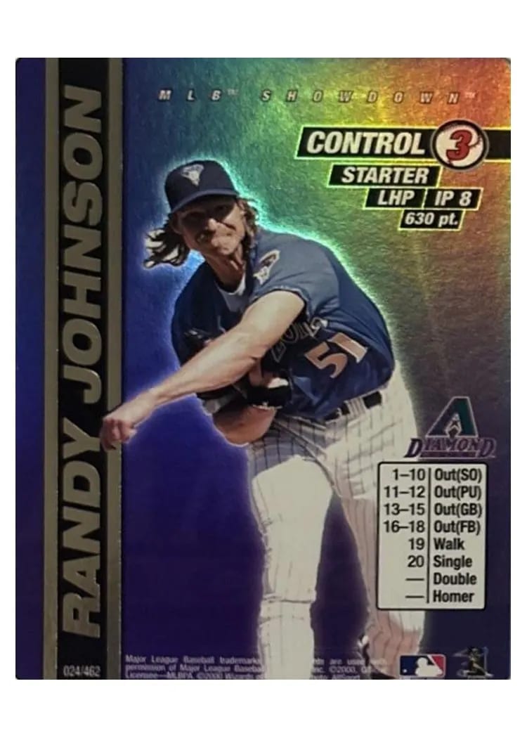 2000 MLB Showdown Randy Johnson #24 card