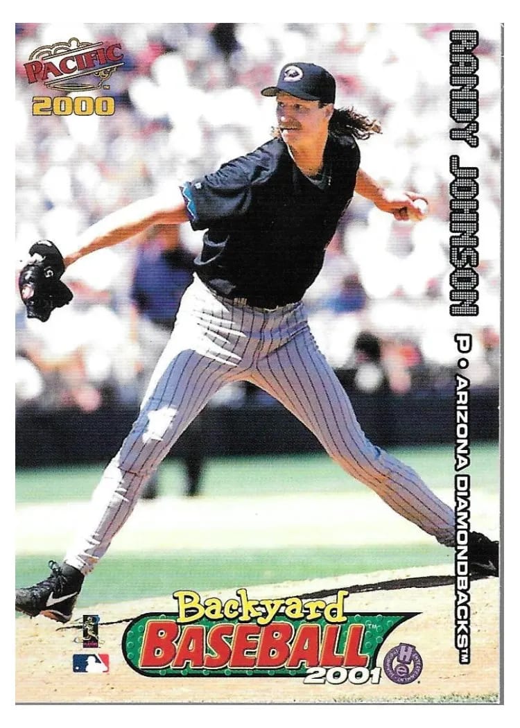 2000 Pacific Backyard Baseball Randy Johnson card