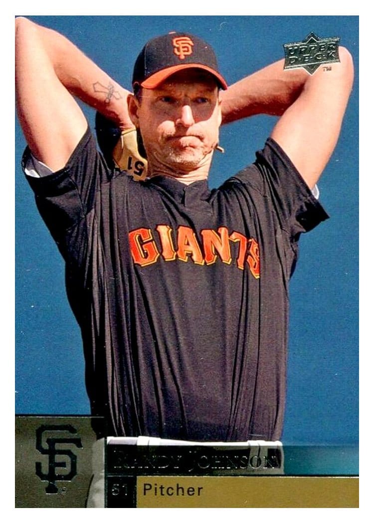 2009 Upper Deck Base Set Randy Johnson #847 card