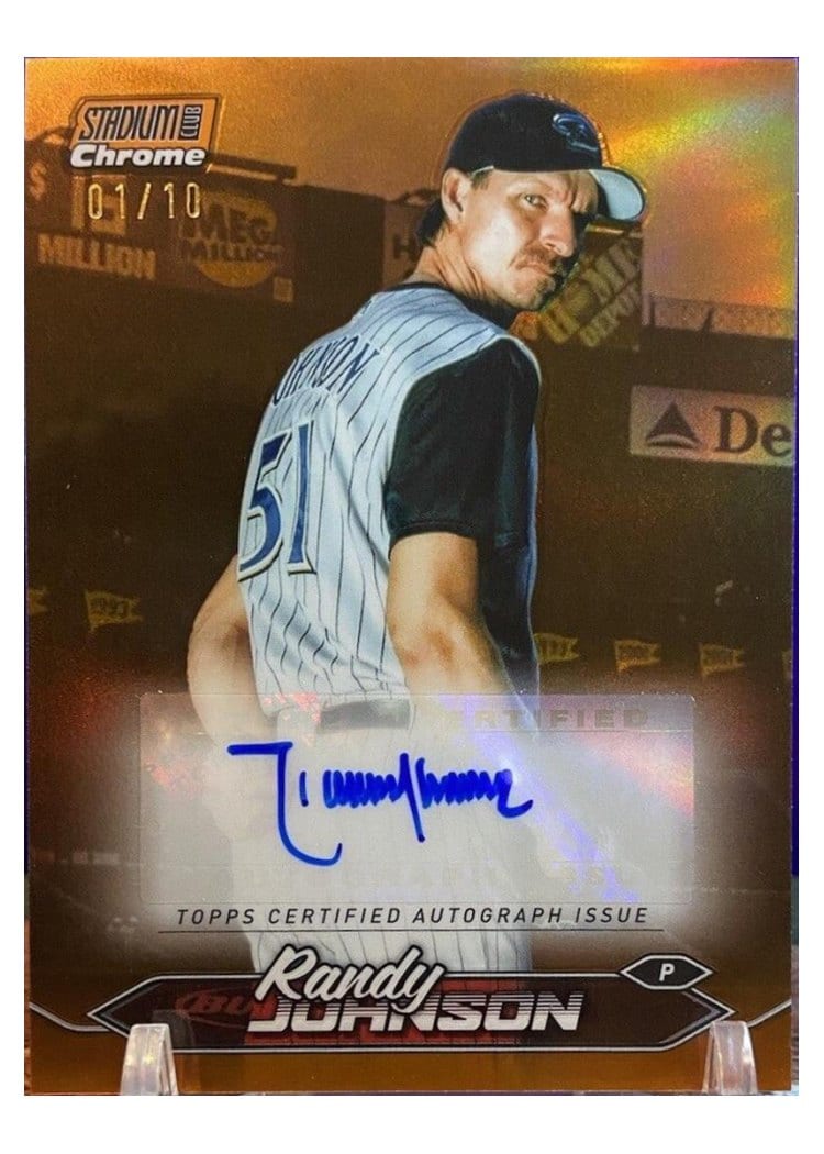 2024 Stadium Club Chrome Autographs Randy Johnson #SCCA-RJ card