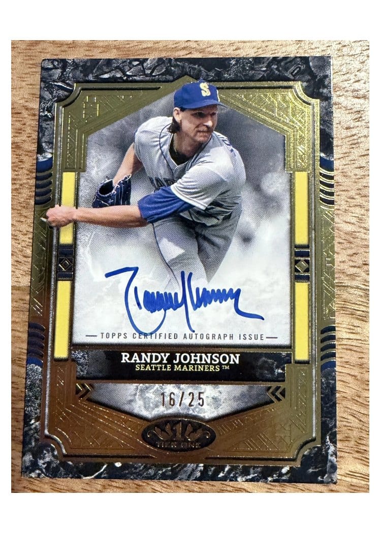 2025 Topps Tier One Base Autographs Randy Johnson #BA-RJ card