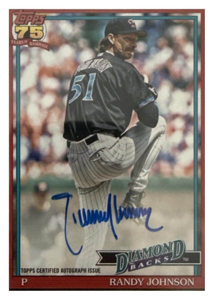 2026 Topps 1991 Topps Autographs Randy Johnson #91A-RJO card