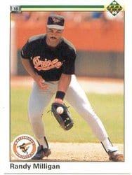 1990 Upper Deck Base Set Randy Milligan #663 card