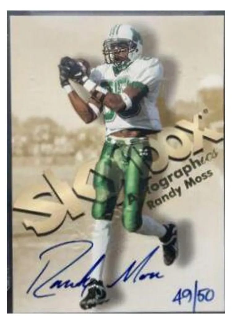 1998 Skybox Premium Autographics Randy Moss card