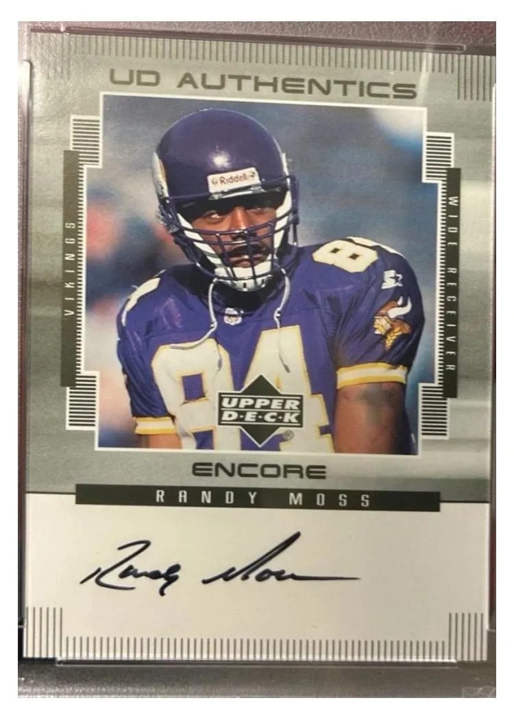 1999 Upper Deck Encore Authentics Randy Moss #RM card