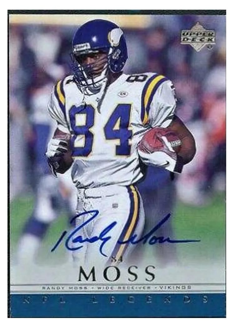 2000 Upper Deck Legends Autographs Randy Moss card