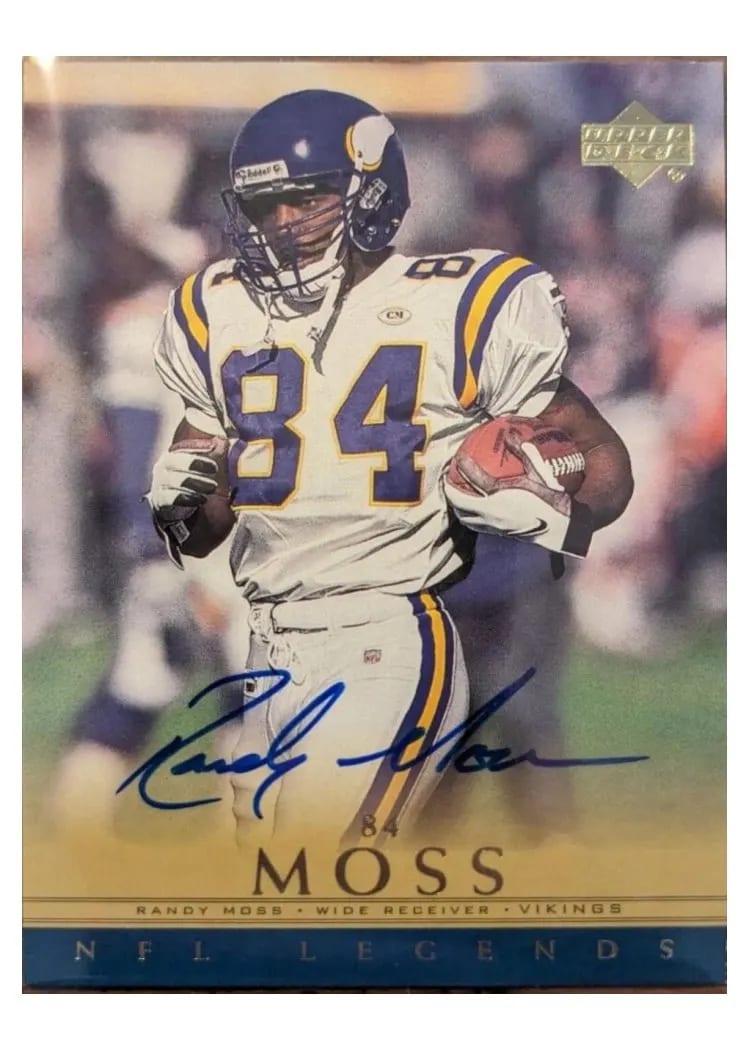 2000 Upper Deck Legends Autographs Randy Moss card