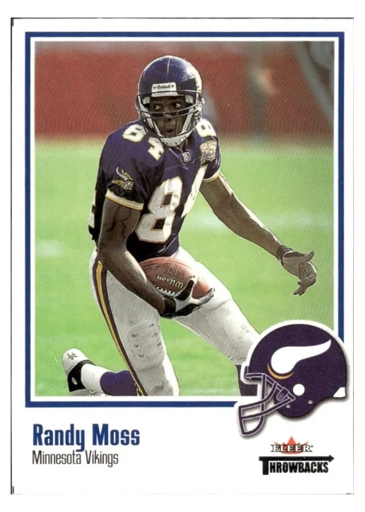 2002 Fleer Throwbacks Randy Moss #85 card