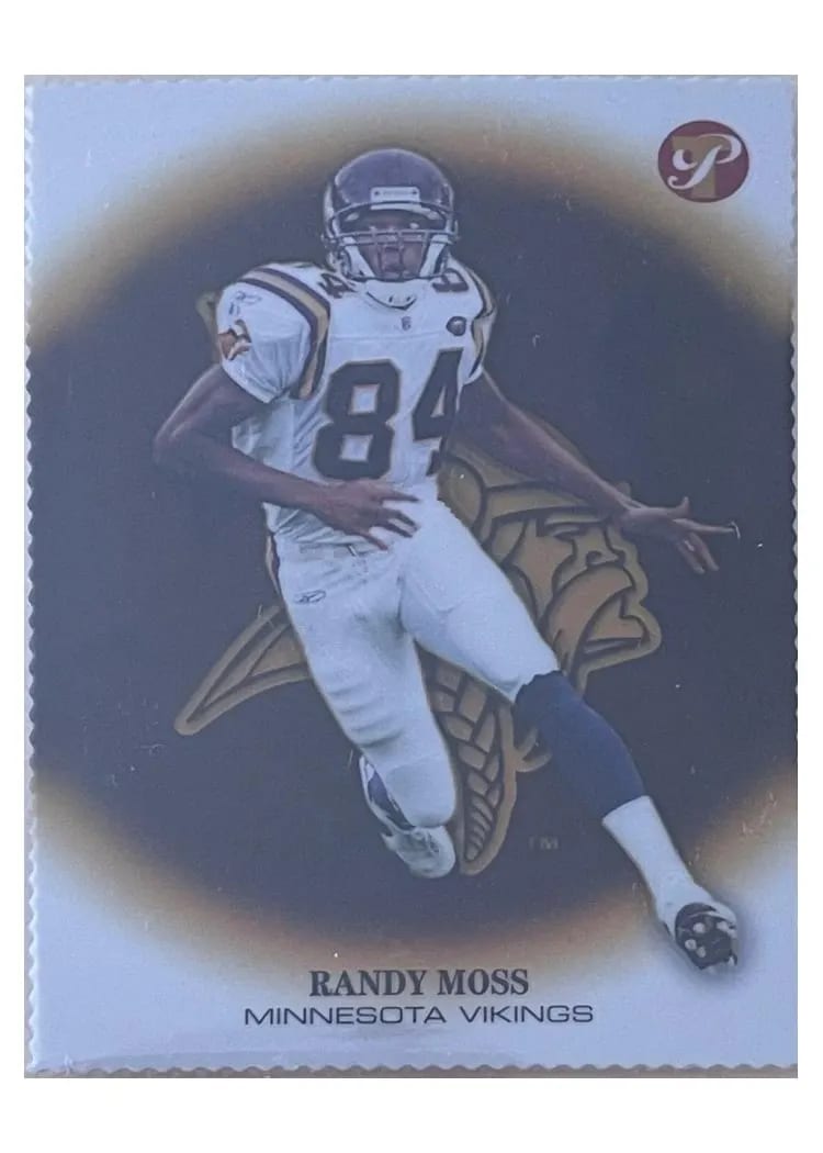 2002 Topps Pristine Randy Moss Gold Refractor #40 card