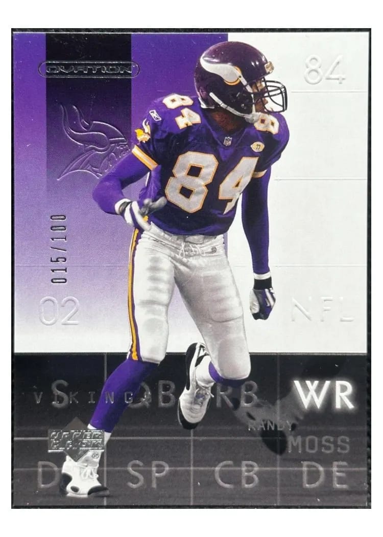 2002 Upper Deck Ovation Randy Moss Silver #47 card