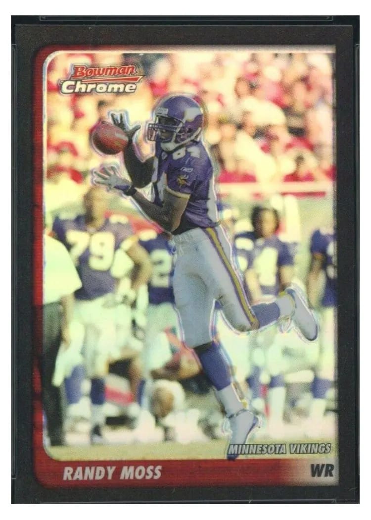 2003 Bowman Chrome Randy Moss Refractor #60 card