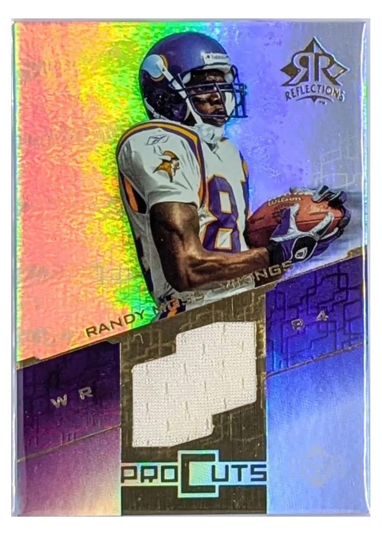 2004 Upper Deck Reflections Pro Cuts Randy Moss #PC-RM card