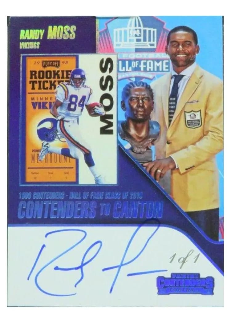 2018 Panini Contenders Canton Autographs Randy Moss card