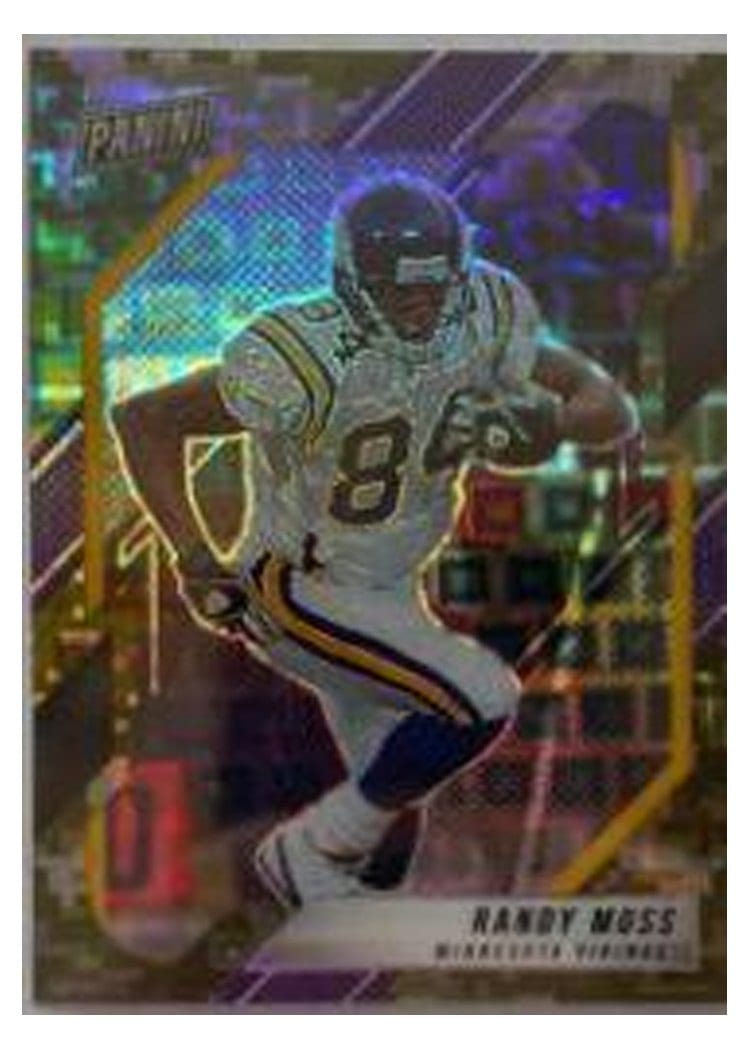 2021 Panini Prizm Base Set Randy Moss Navy Camo Prizm #133 card