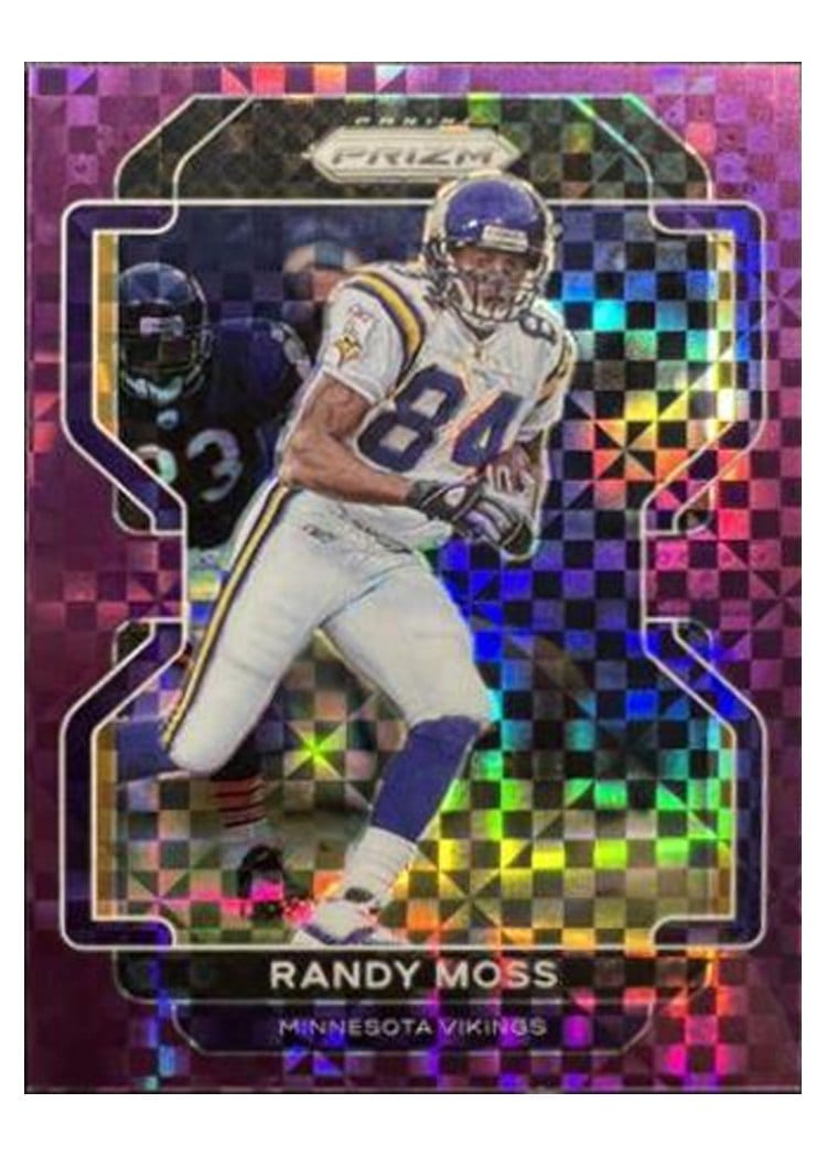 2021 Panini Prizm Base Set Randy Moss Purple Power Prizm #133 card